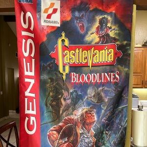 Castlevania Bloodlines 5ft Flag Sega Genesis 1994 Banner Poster Konami